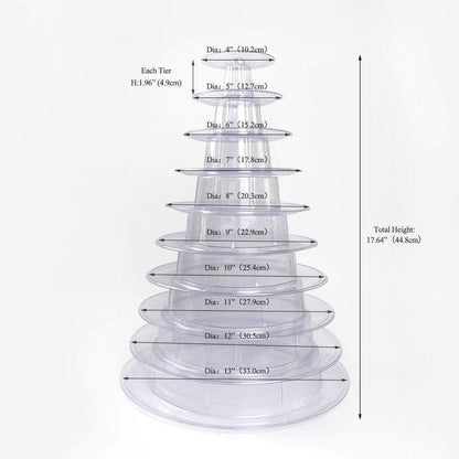 10 Tier Macaron Tower with Protective Case | Adjustable and Reusable - Macaron Centrale