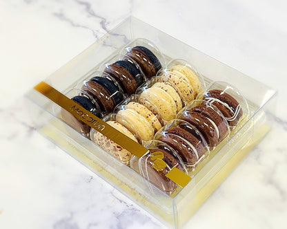 12 Pack Chocolate Gift Box Set Macarons. - Macaron Centrale