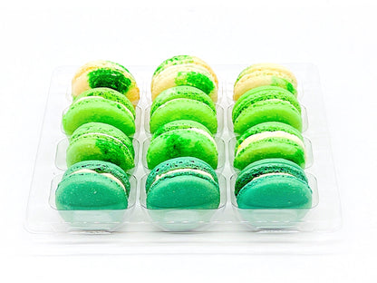 12 Pack Lucky Green Gift Box Set Macarons. - Macaron Centrale
