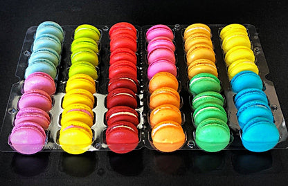 12 Shades of Macs | Volume #1 Fruity Color | French Macarons, 48 Assorted Macarons - Macaron Centrale48 Pack