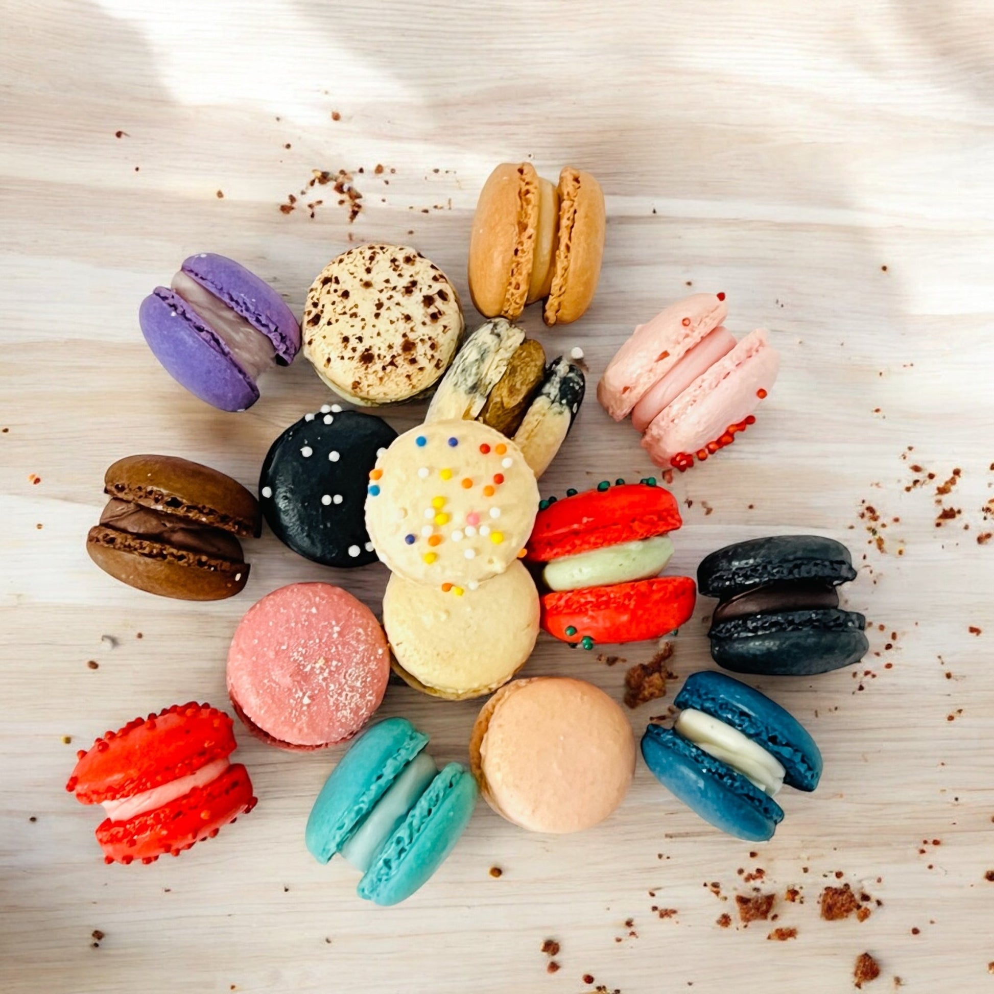 16 Pack | Surprise Me! Mini French Macarons - Cold Pack Included - Macaron Centrale