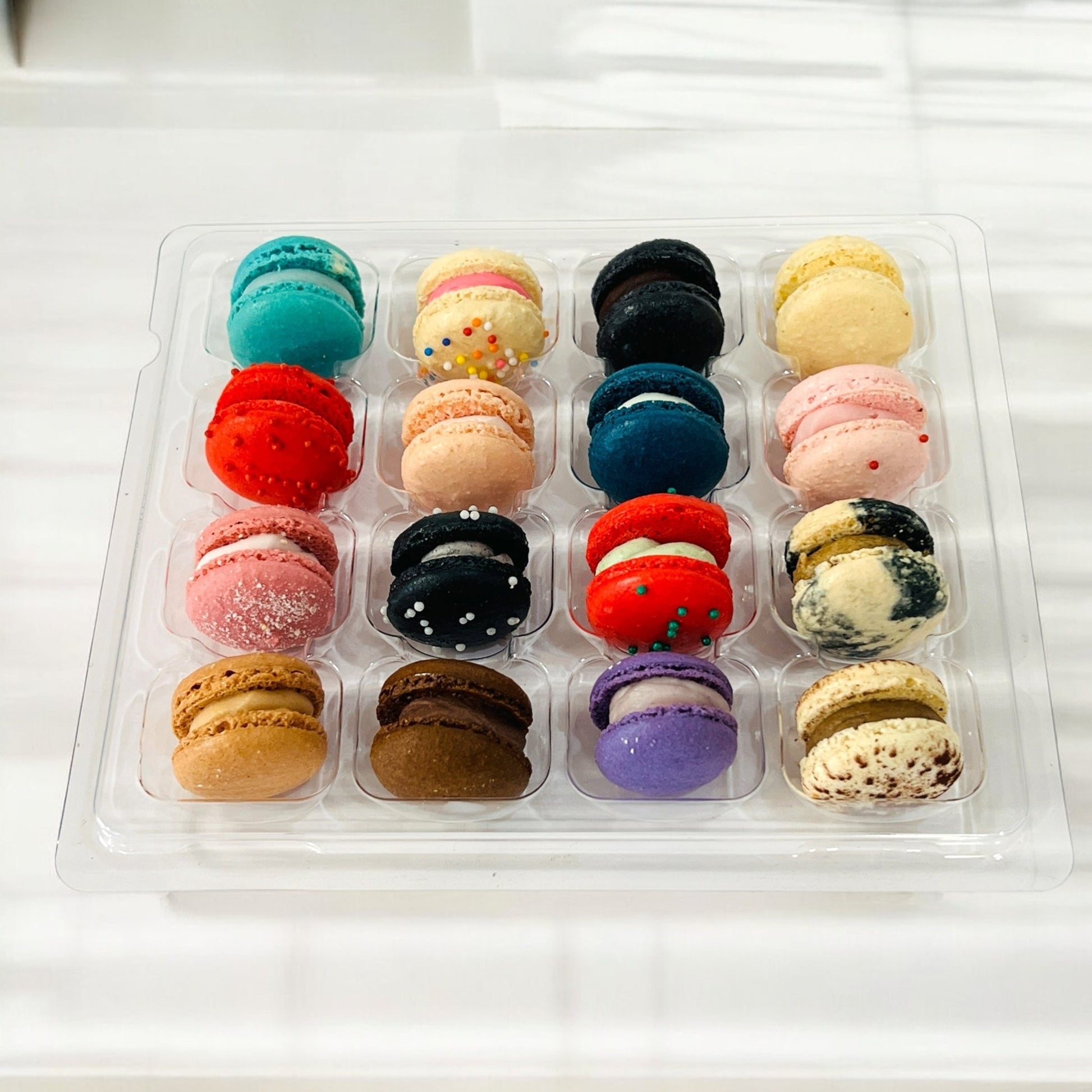 16 Pack | Surprise Me! Mini French Macarons - Cold Pack Included - Macaron Centrale