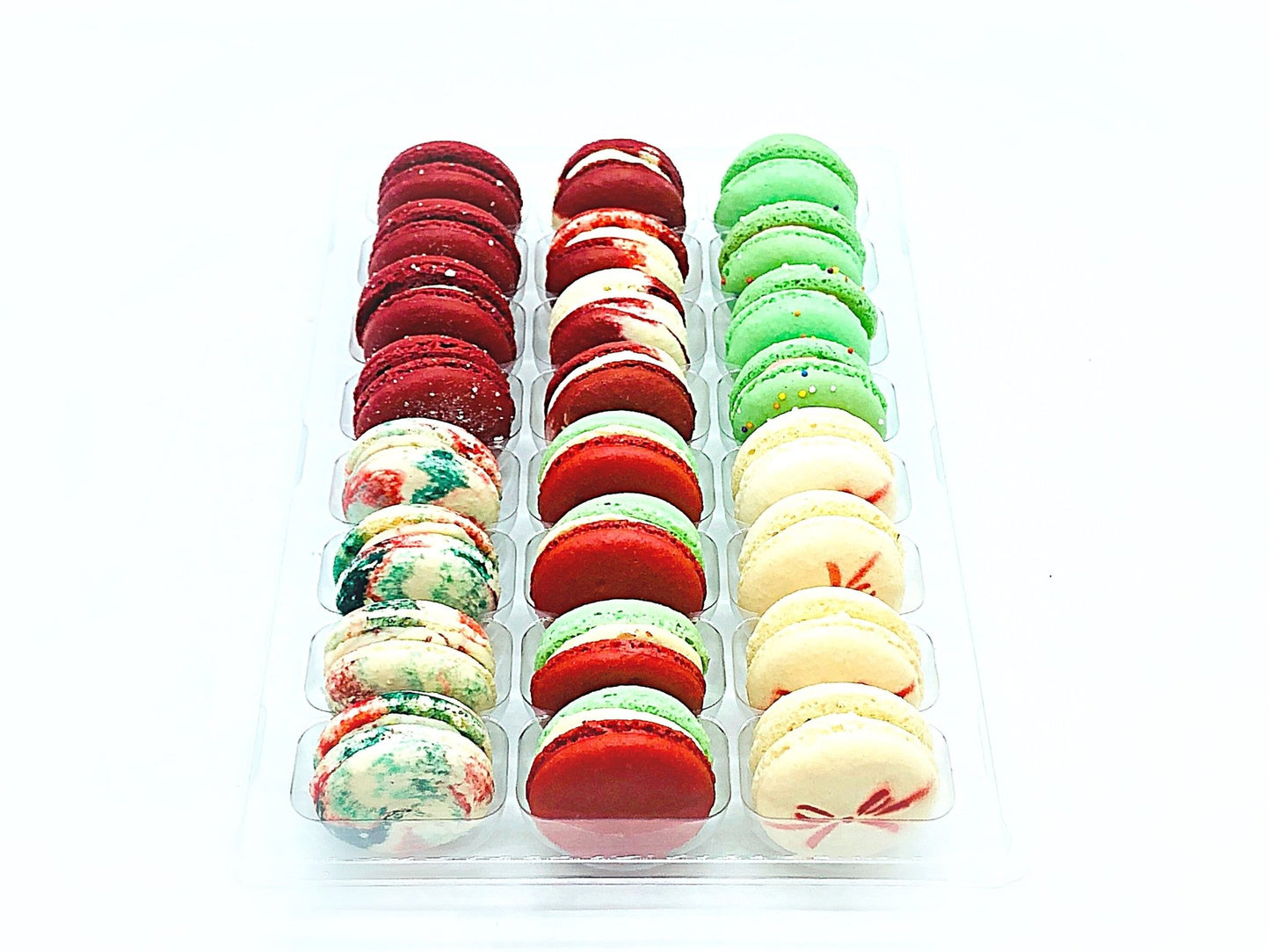 24 Pack Assorted Macaron, The Christmas Set | Great for any party, celebration. - Macaron Centrale