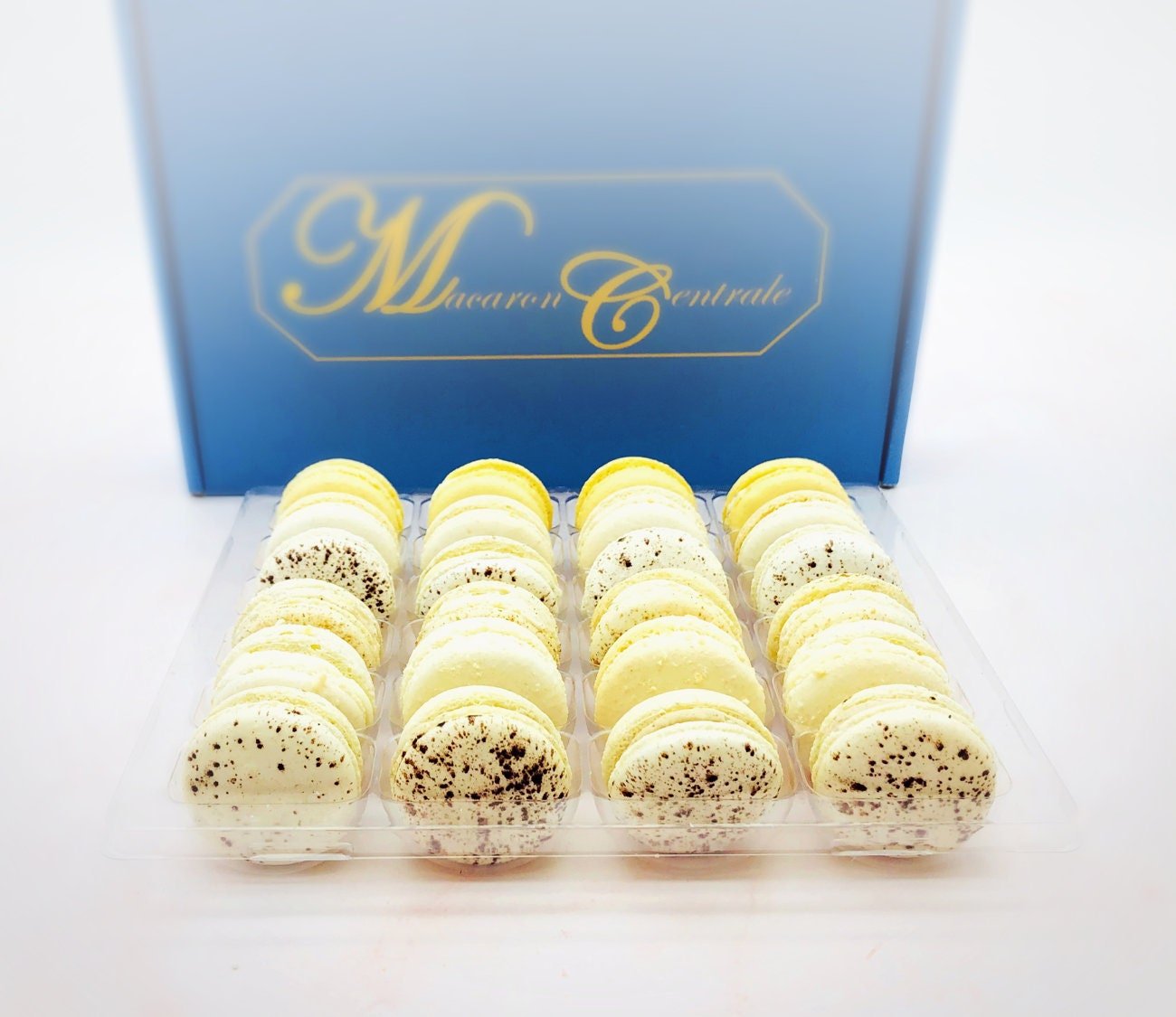 24 Pack Assorted Macaron, The Ivory Set | Great for any party, celebration. - Macaron Centrale