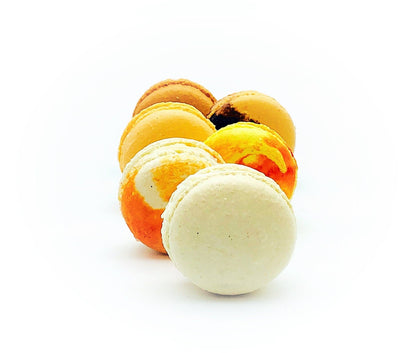 24 Pack Assorted Macaron, The Orange Set | Great for any party, celebration. - Macaron Centrale