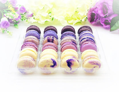 24 Pack Assorted Macaron, The Purple Set | Great for any party, celebration. - Macaron Centrale