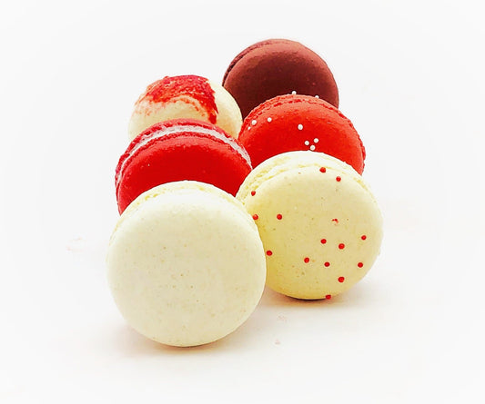 24 Pack Assorted Macaron, The Red Set | Great for any party, celebration. - Macaron Centrale