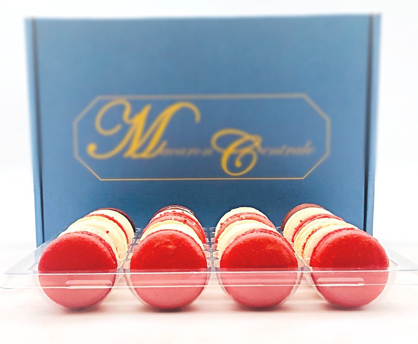 24 Pack Assorted Macaron, The Red Set | Great for any party, celebration. - Macaron Centrale