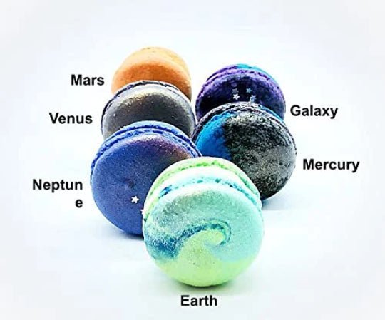 24 Pack Assorted Macaron, The Space Collection | Great for any party, celebration. - Macaron Centrale