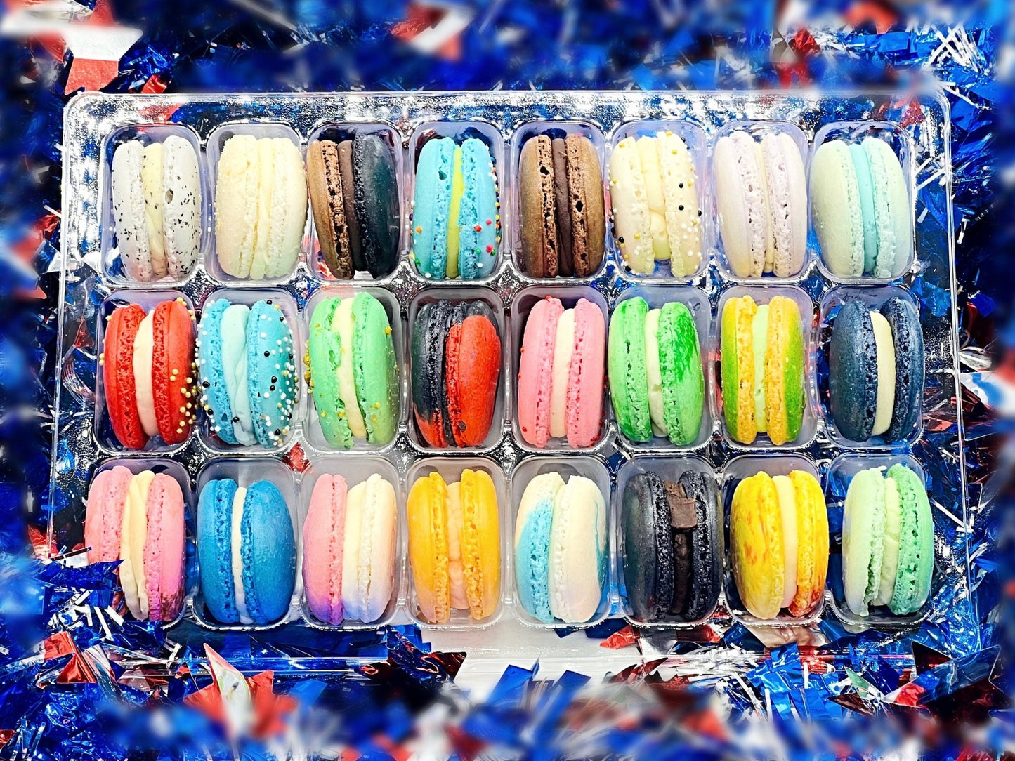 24 Pack | Surprise Me! French Macarons - Cold Pack Included - Macaron Centrale