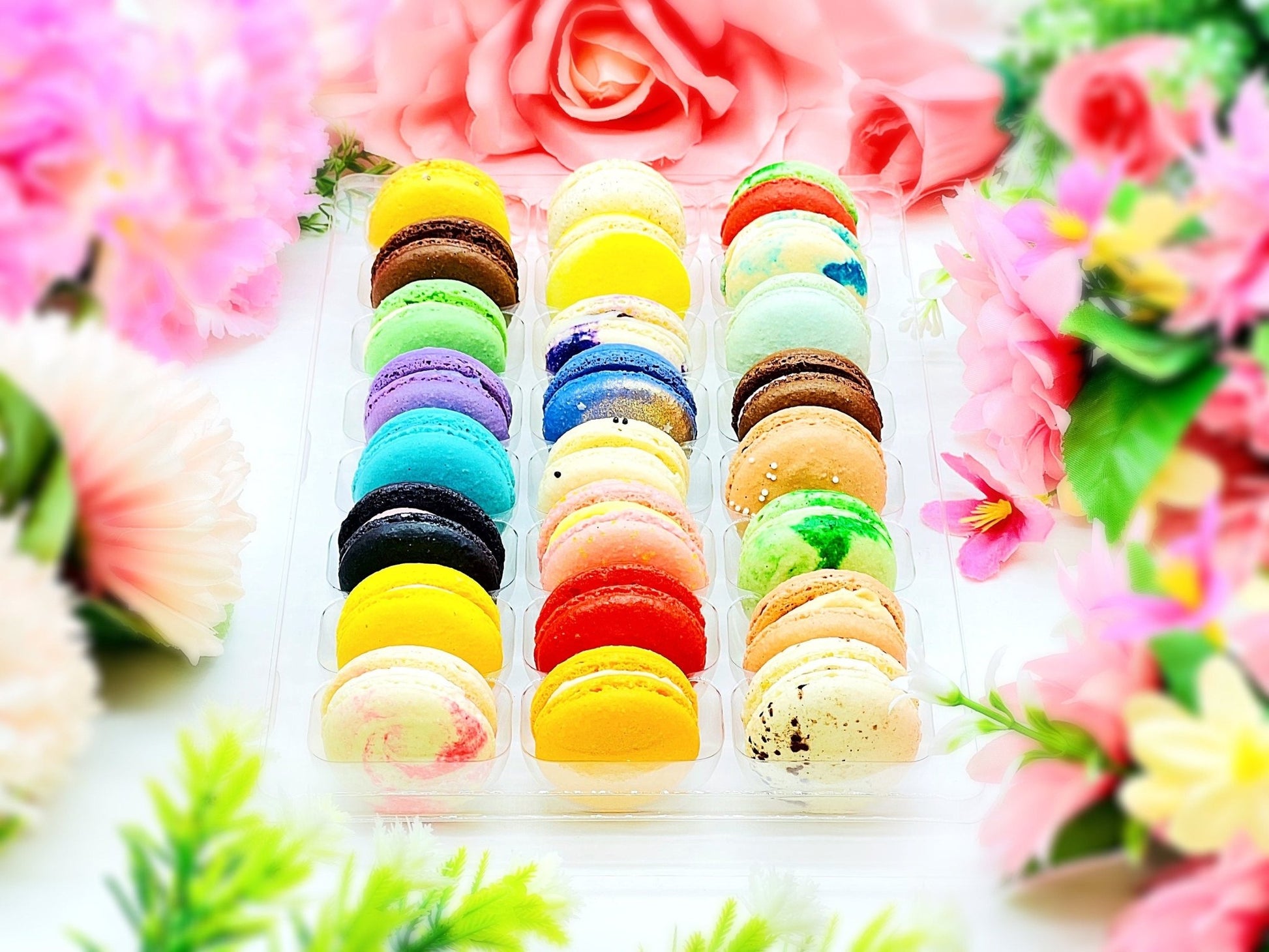 24 Pack | Surprise Me! French Macarons - Cold Pack Included - Macaron Centrale