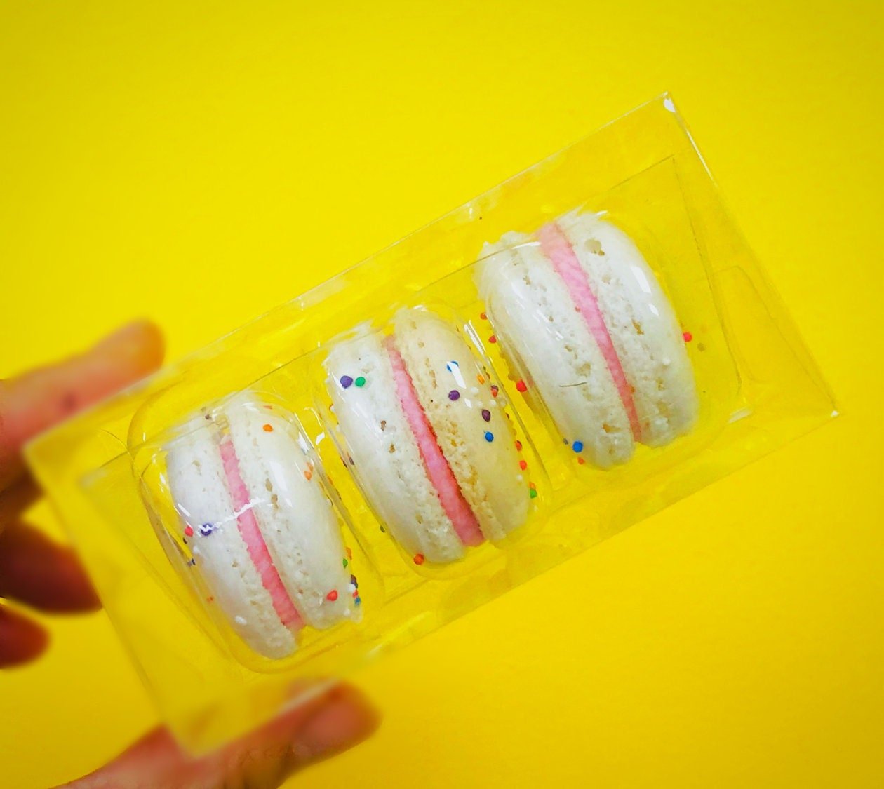 3 Pack French Macaron Party Favors | Perfect for thank you gift, party and kids goody pack. - Macaron CentraleNoneSingle