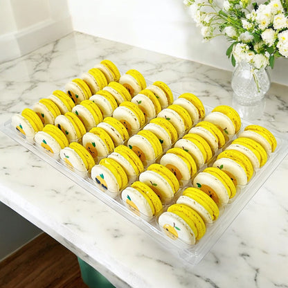 36 Pack Lemon Chocolate French Macarons - Macaron Centrale