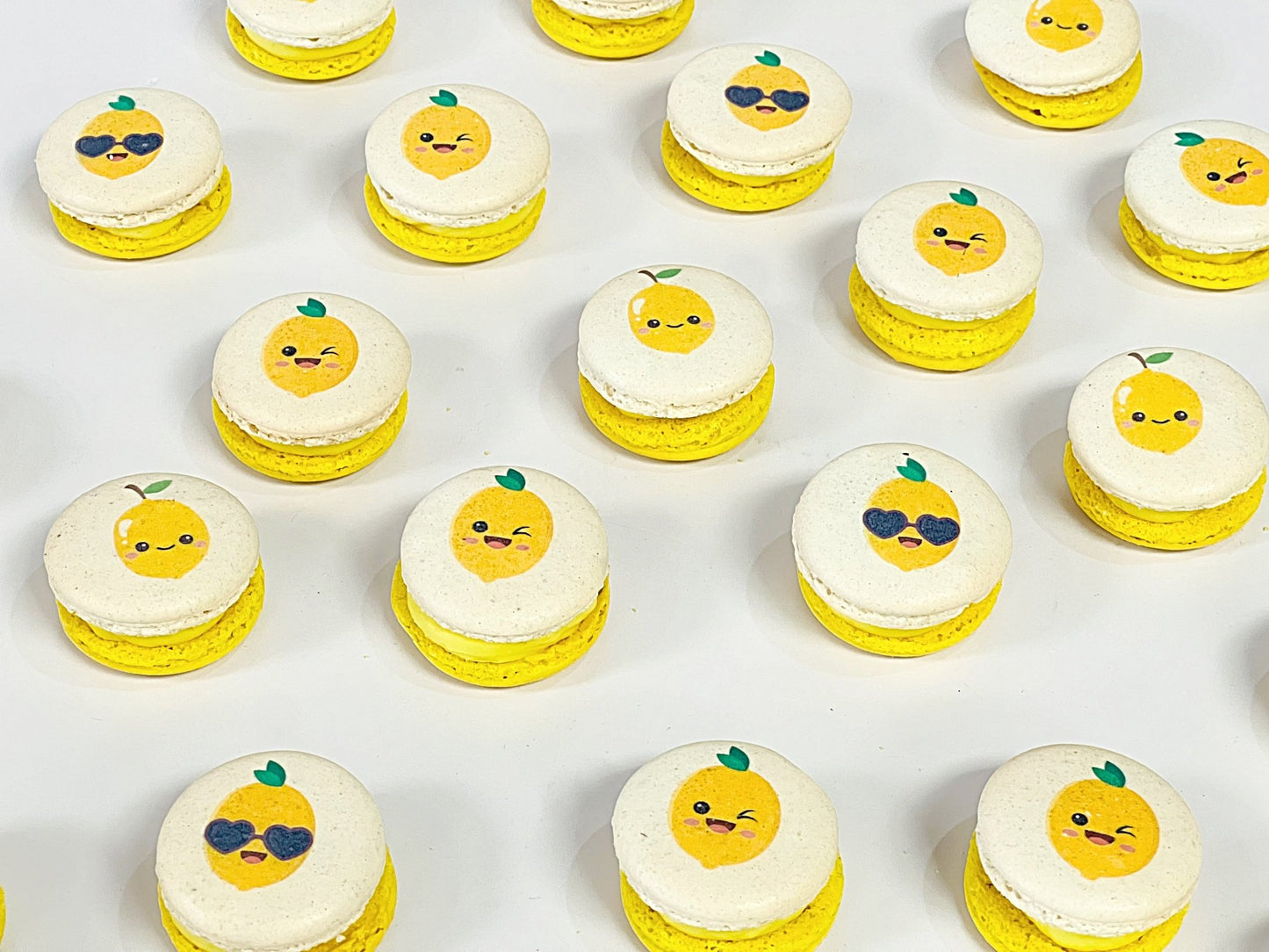 36 Pack Lemon Chocolate French Macarons - Macaron Centrale