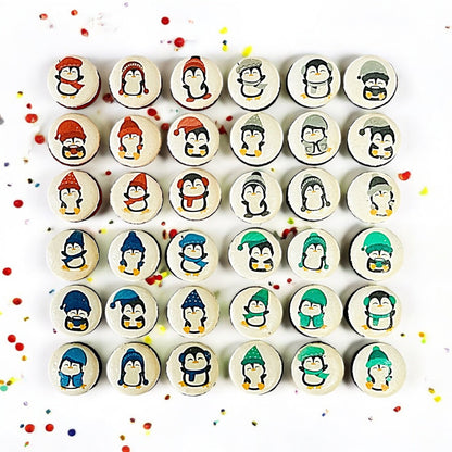 36 Pack Penguin Winter Vibe Macaron Set - Macaron CentraleFall