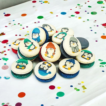 36 Pack Penguin Winter Vibe Macaron Set - Macaron CentraleFall