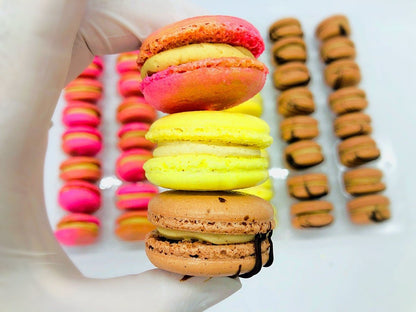 48 Pack Peanut Butter Macaron Collection | Perfect for Birthday, Halloween, Thanksgiving, Christmas Parties - Macaron Centrale48 Pack