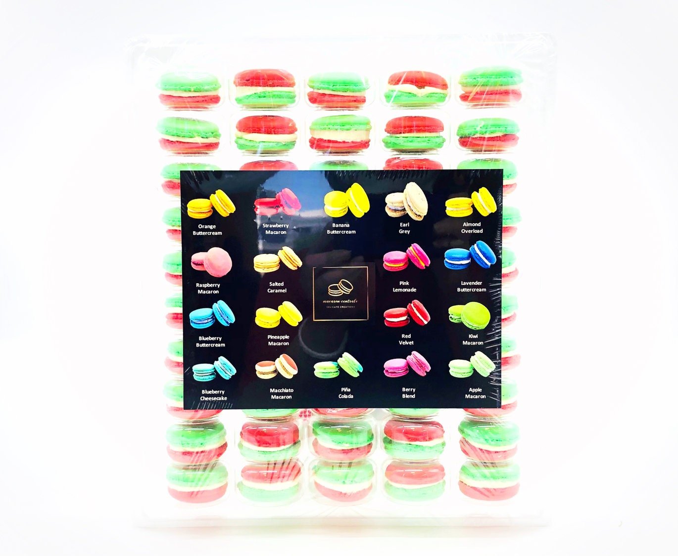 50 Pack Apple Caramel French Macaron Value Pack - Macaron Centrale