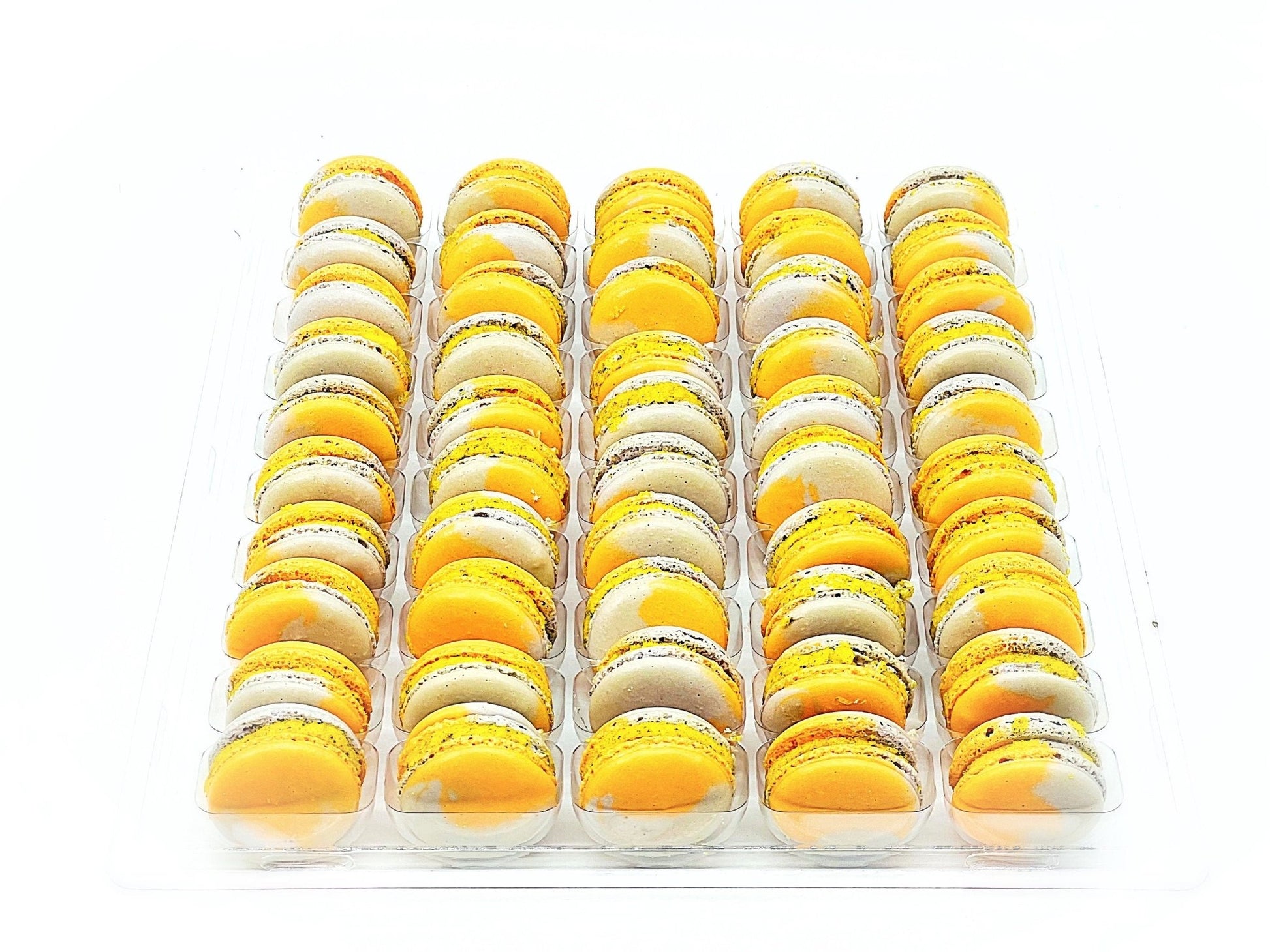 50 Pack Apricot Oreo French Macaron Value Pack - Macaron Centrale