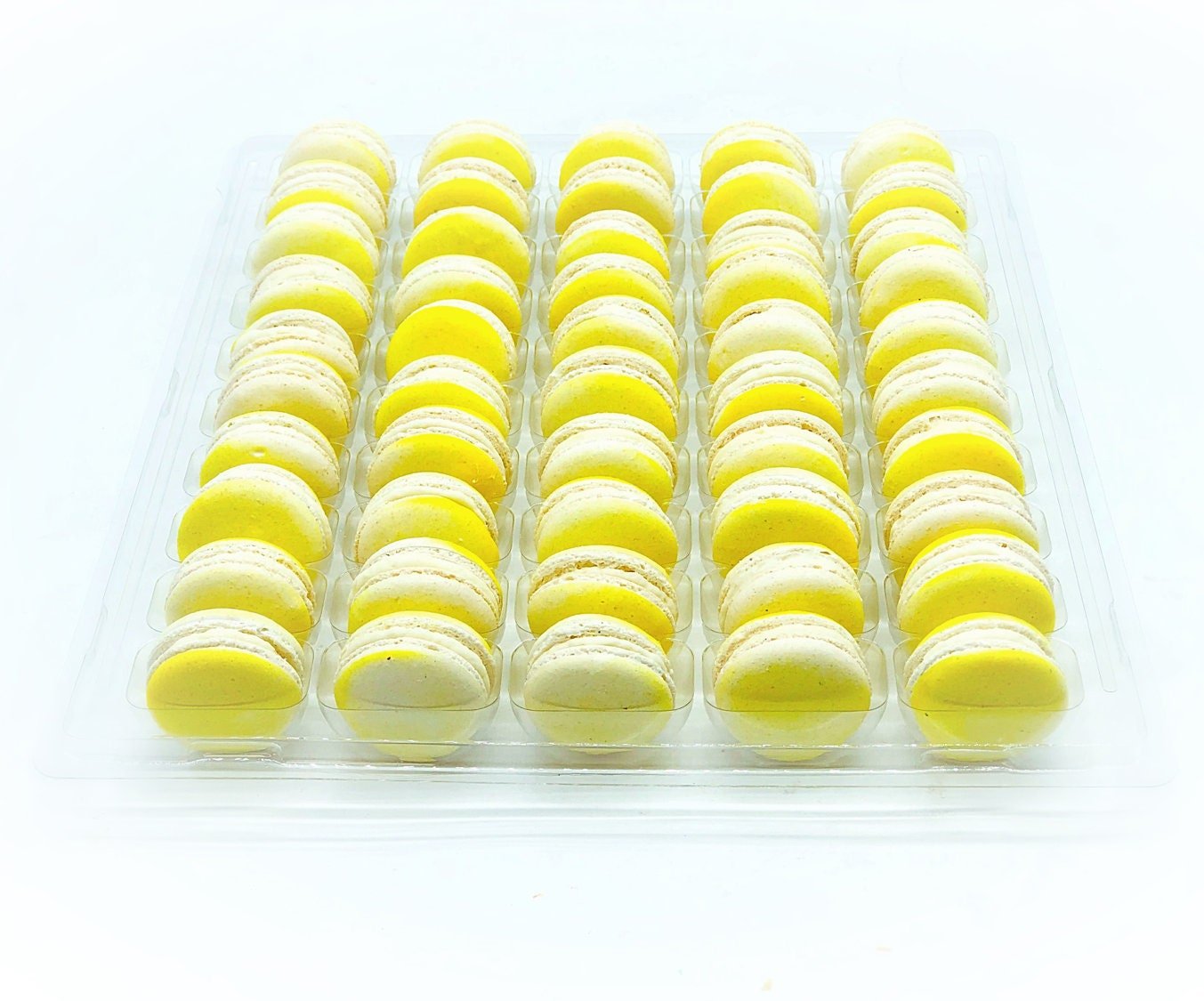 50 Pack Banana Buttercream French Macaron Value Pack - Macaron Centrale
