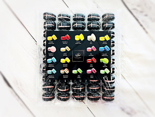 50 Pack Blackberry French Macaron Value Pack - Macaron Centrale