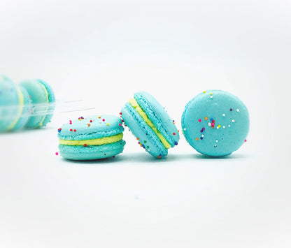 50 Pack Blue Rainbow French Macaron Value Pack - Macaron Centrale