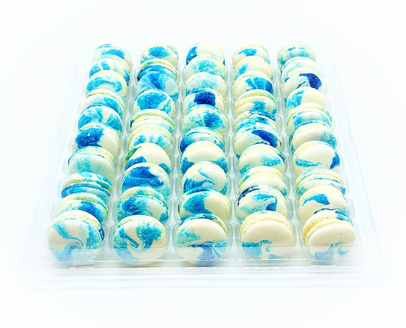 50 Pack Blueberry Cheesecake French Macaron Value Pack - Macaron Centrale