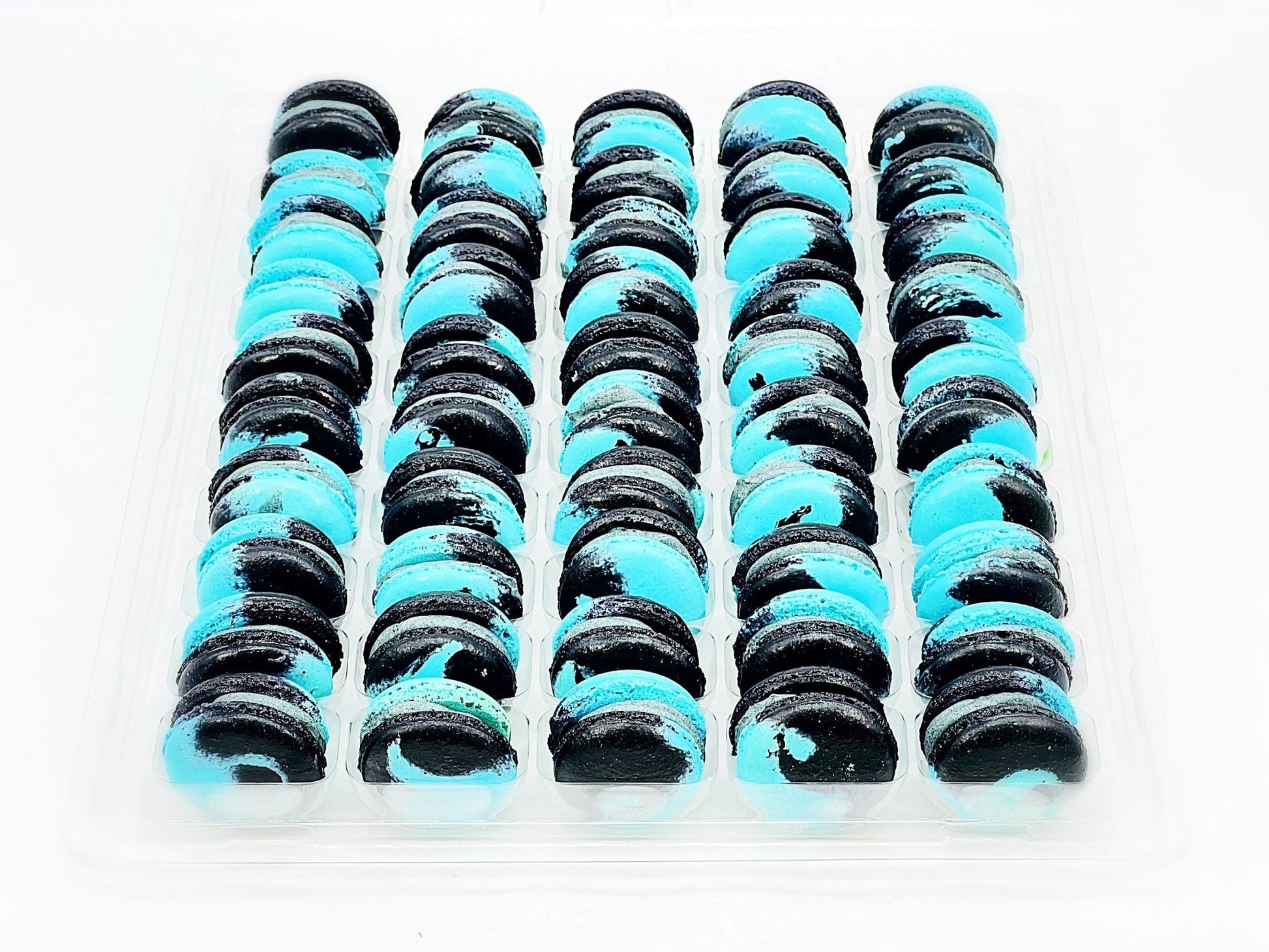 50 Pack Blueberry Licorice French Macaron Value Pack - Macaron Centrale