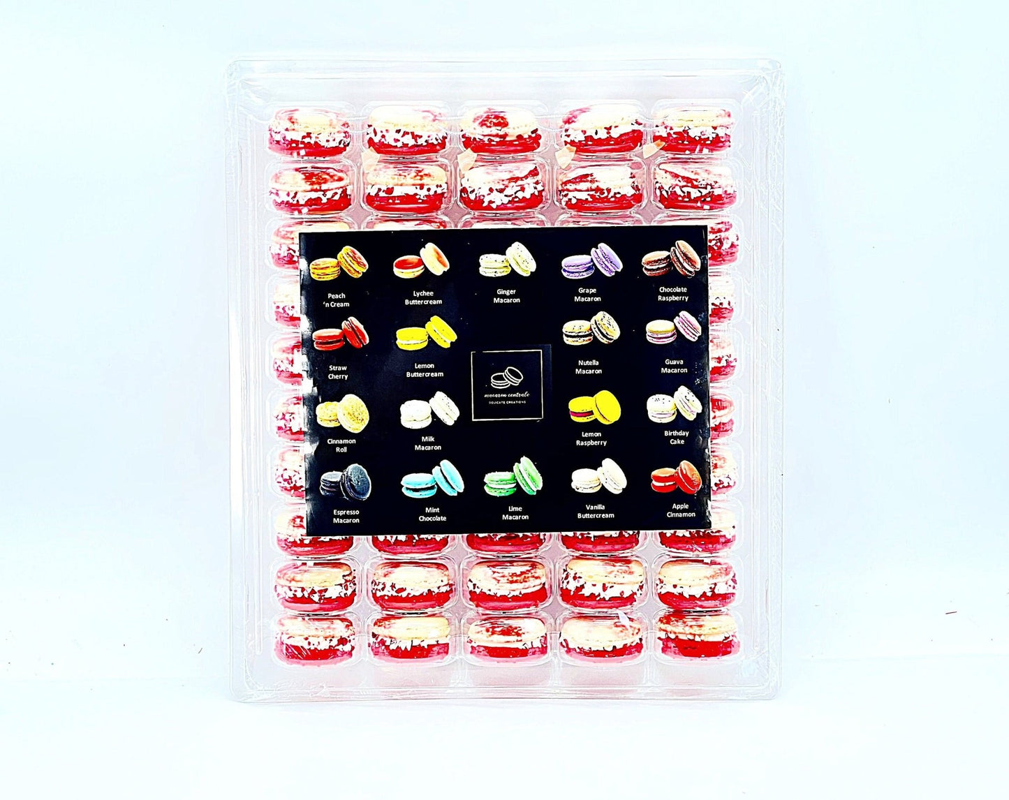 50 Pack Candy CaneFrench Macaron Value Pack - Macaron Centrale