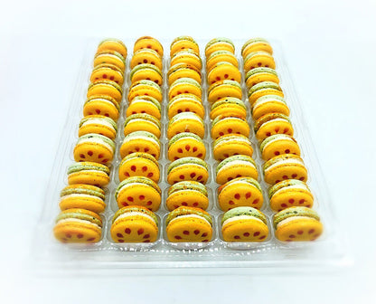 50 Pack Cantaloupe French Macaron Value Pack - Macaron Centrale