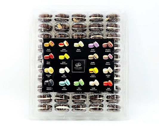 50 Pack Caramel Coconut French Macaron Value Pack - Macaron Centrale