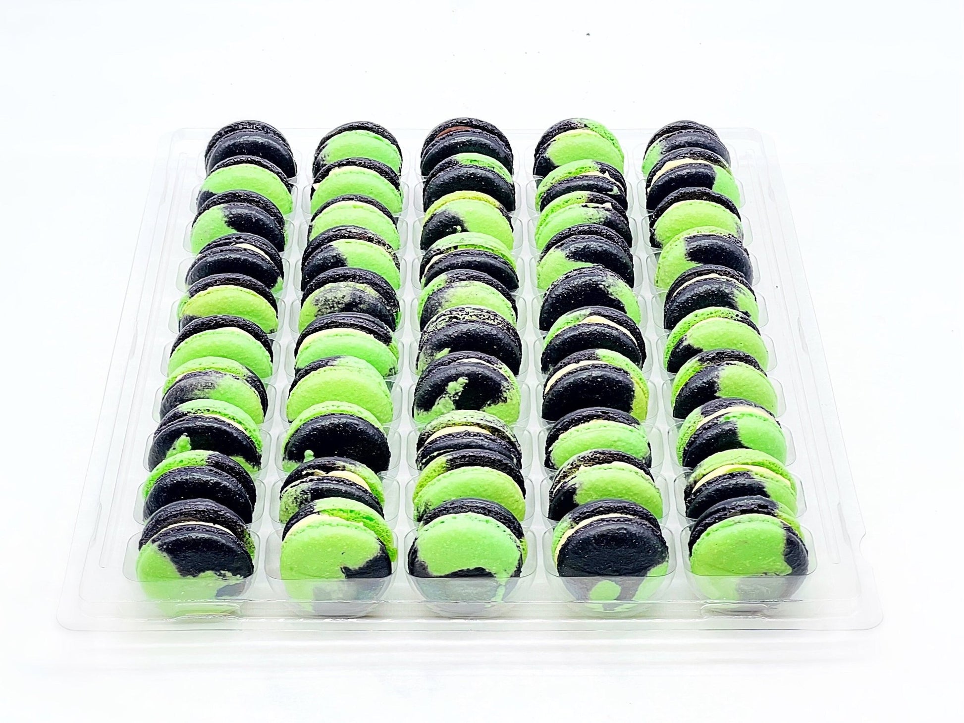 50 Pack Caramel Honeydew French Macaron Value Pack - Macaron Centrale