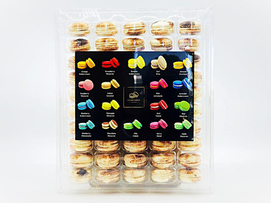 50 Pack Caramel Pecan Cheesecake French Macaron Value Pack - Macaron Centrale