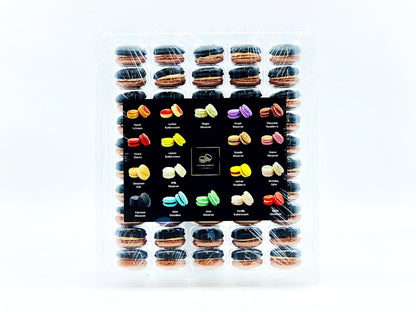 50 Pack Chocolate Caramel French Macaron Value Pack - Macaron Centrale