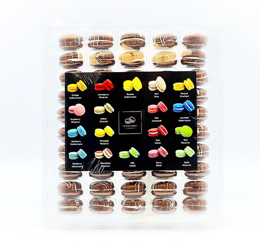 50 Pack Chocolate Overload French Macaron Value Pack - Macaron Centrale