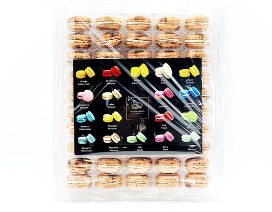 50 Pack Coffee French Macaron Value Pack - Macaron Centrale