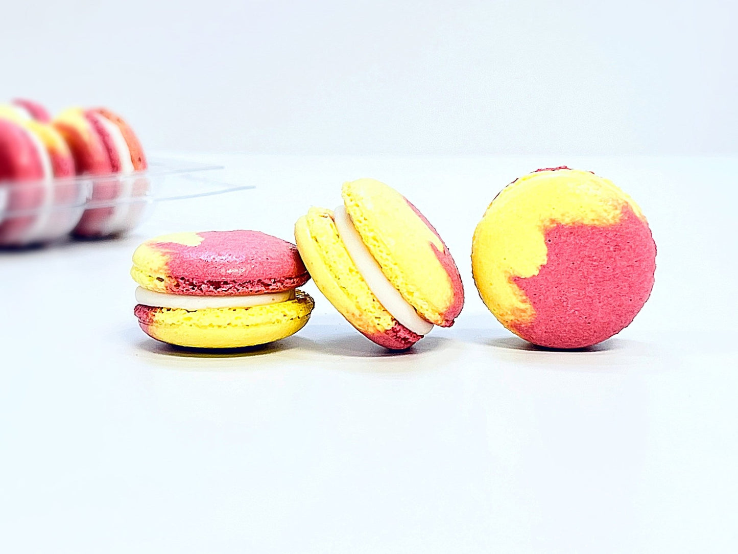 50 Pack Cranberry and Yuzu French Macaron Value Pack - Macaron Centrale