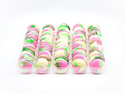 50 Pack Dragon Fruit French Macaron Value Pack - Macaron Centrale