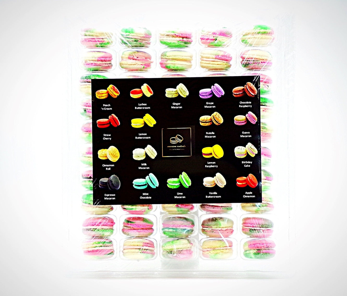 50 Pack Dragon Fruit French Macaron Value Pack - Macaron Centrale