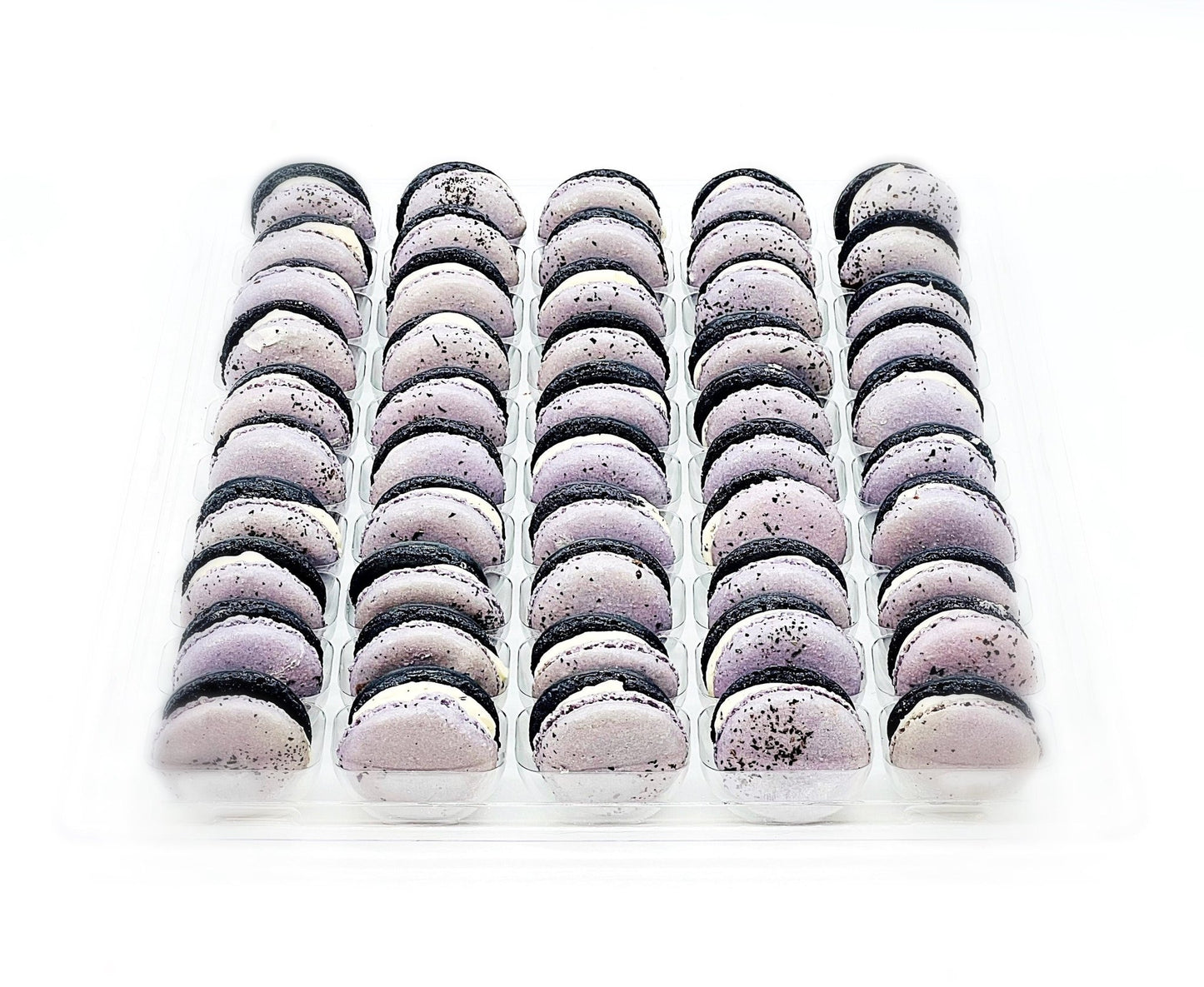 50 Pack Earl Grey Chocolate French Macaron Value Pack - Macaron Centrale