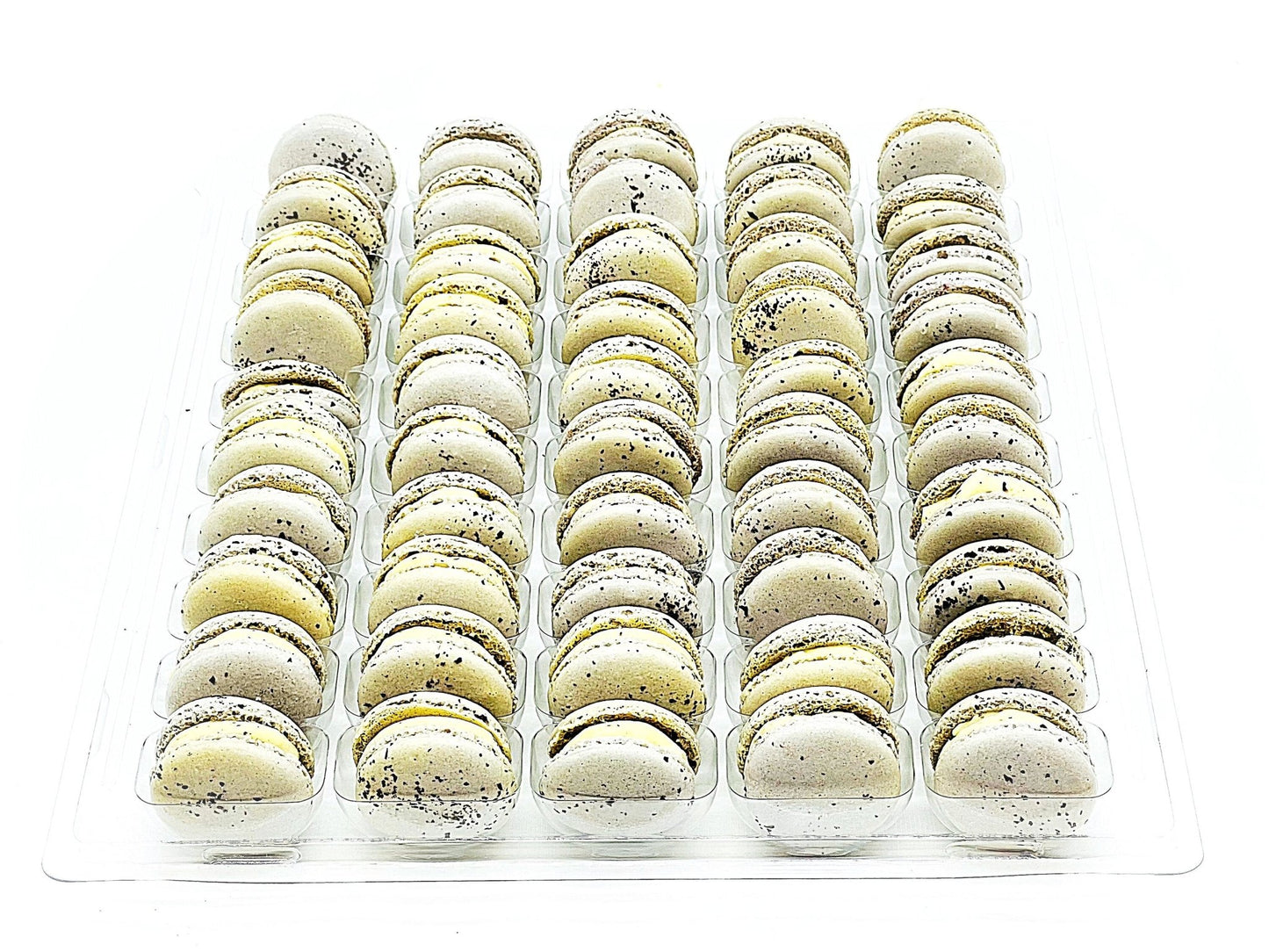 50 Pack Earl Grey French Macaron Value Pack - Macaron Centrale