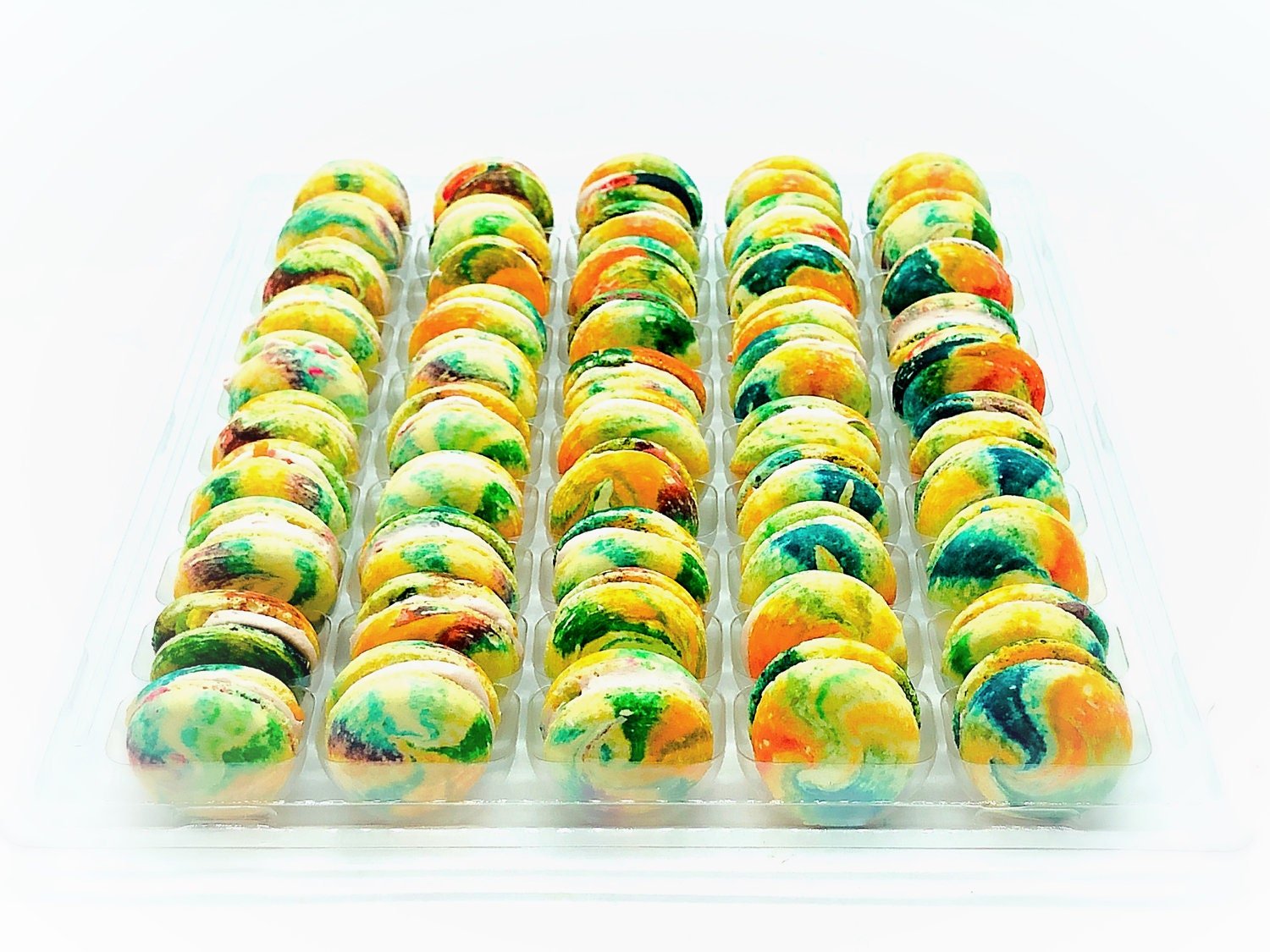 50 Pack Fruity Pebble French Macaron Value Pack - Macaron Centrale