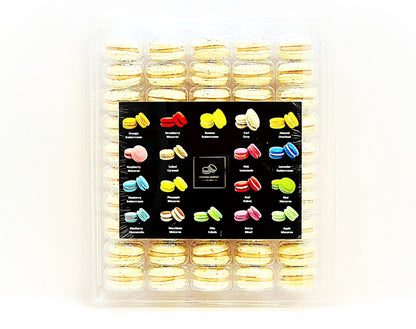 50 Pack Gourmet Caramel French Macaron Value Pack - Macaron Centrale