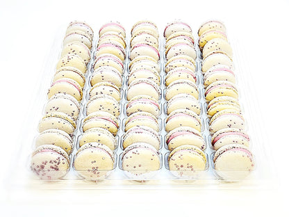 50 Pack Gourmet Taro French Macaron Value Pack - Macaron Centrale