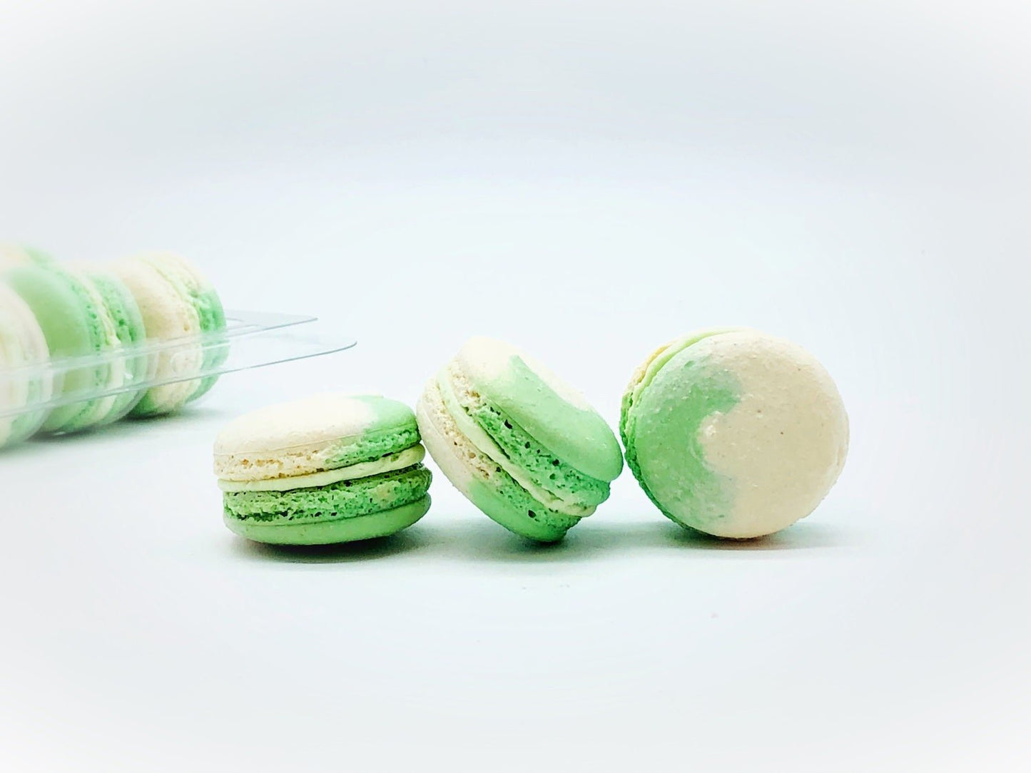 50 Pack Green Tea Latte French Macaron Value Pack - Macaron Centrale