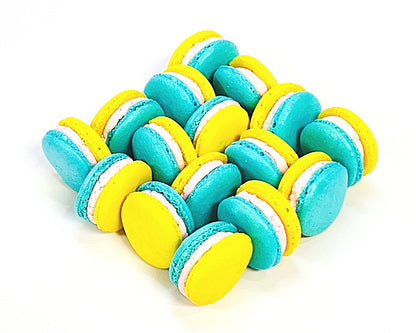 50 Pack Honey French Macaron Value Pack | Vanilla, Chocolate and Strawberry - Macaron Centrale