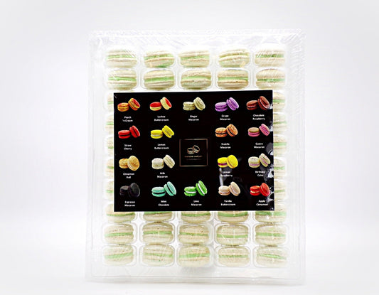 50 Pack Jasmine French Macaron Value Pack - Macaron Centrale