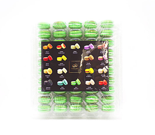 50 Pack Kiwi French Macaron Value Pack - Macaron Centrale