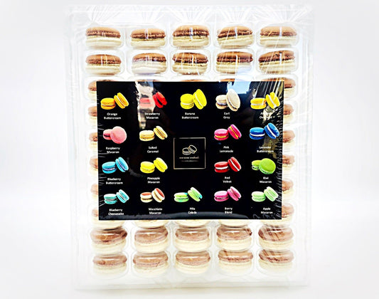 50 Pack Latte French Macaron Value Pack - Macaron Centrale