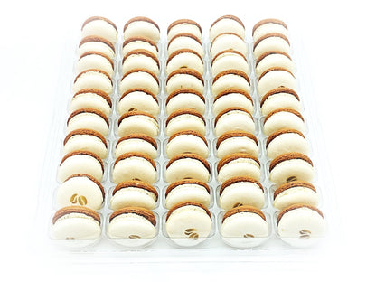 50 Pack Latte French Macaron Value Pack - Macaron Centrale